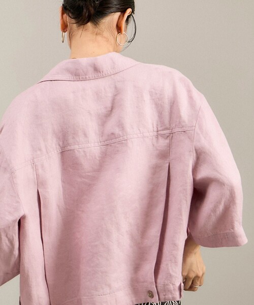 ADAM ET ROPE'(アダムエロペ)の「リネンツイルブルゾン(ブルゾン・レディース・ブラック/ベージュ/ピンク・F)」の20枚目の写真