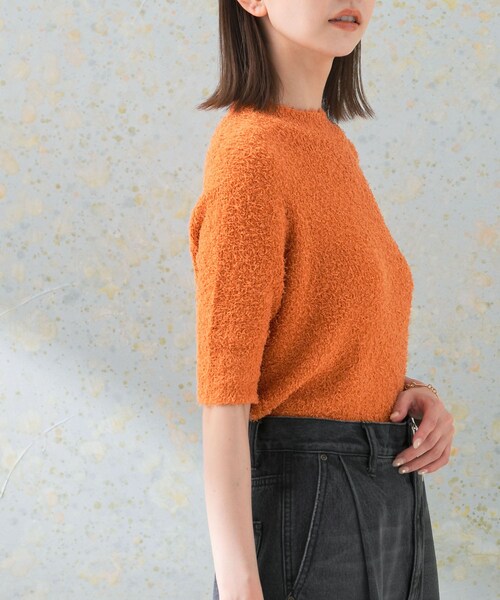 URBAN RESEARCH ROSSO（アーバンリサーチロッソ）の「コットンシャギーハイネックプルオーバー（ニット/セーター・レディース・WHITE/ORANGE/BLUE・FREE）」の22枚目の写真