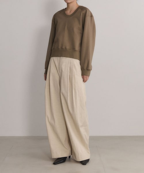 ADAM ET ROPE'（アダムエロペ）の「【EMOELLE】バイカラードレスパンツ（その他パンツ・レディース・ブラック/キナリ/ブルー系/オフホワイト/ブラウン/キャメル系/ベージュ系/グリーン系/ブラック系/カーキ系/ピンク系・34/36/38）」の22枚目の写真