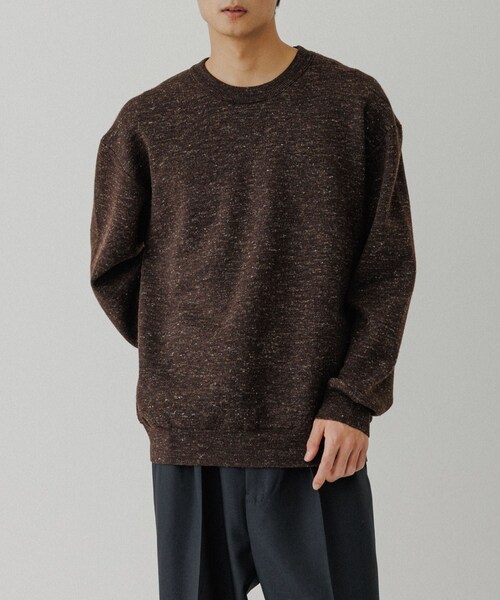 ADAM ET ROPE'（アダムエロペ）の「リネン ミックス リバーシブルニット（ニット/セーター・メンズ・ブラック系/ダークブラウン系/グリーン・L/M）」の6枚目の写真