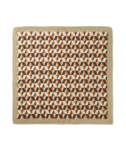 ROPE' PICNIC(ロペピクニック)の「幾何学柄スカーフ 90cm(バンダナ/スカーフ・レディース・ベージュ系/ブルー系・F)」の16枚目の写真