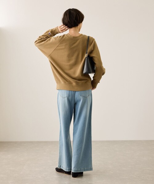 ROPE' PICNIC（ロペピクニック）の「【Champion/チャンピオン別注】アソートロゴスウェットプルオーバー/リンクコーデ（スウェット・レディース・キナリ系/ブラウン/サックス・F）」の21枚目の写真