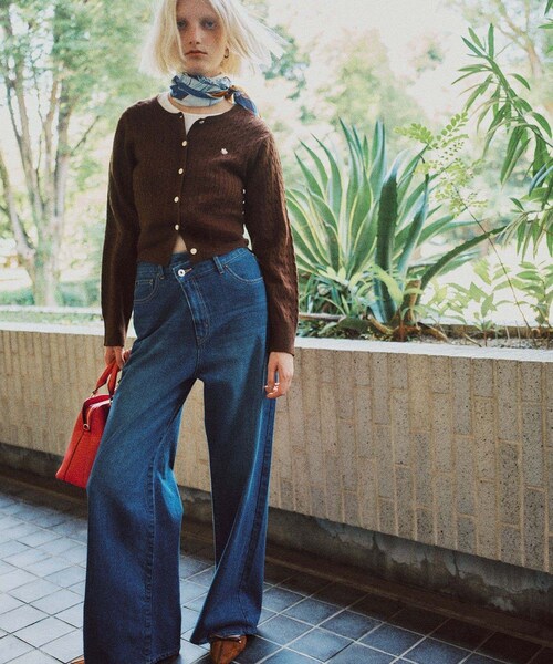 VIS（ビス）の「【POLO BCS】VIS別注クロスベルトストレートワイドデニム（デニムパンツ・レディース・チャコール/ブラウン/ブルー・M/S）」の10枚目の写真