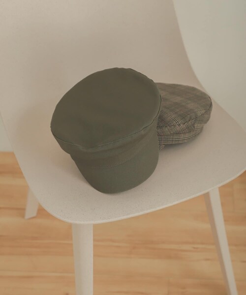 SENSE OF PLACE by URBAN RESEARCH(センスオブプレイスバイアーバンリサーチ)の「コンパクトキャスケット(キャスケット・レディース・KHAKI/BLACK/BEIGE/CHECK・one)」の5枚目の写真