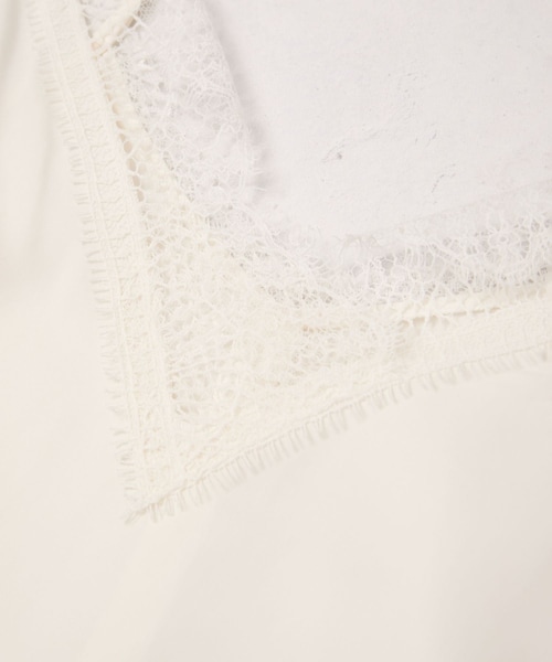 ADAM ET ROPE'（アダムエロペ）の「フレンチレースフィブリルサテンキャミソール（キャミソール・レディース・ブラック/オフホワイト・F）」の21枚目の写真