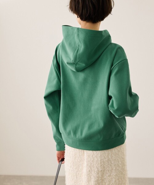 ROPE' PICNIC（ロペピクニック）の「【le coq sportif/ルコックスポルティフ】防風リブニットフーディースウェット/UVカット（パーカー・レディース・ベージュ/グリーン/ネイビー・F）」の20枚目の写真