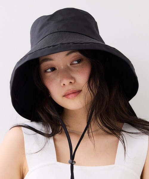 VIS(ビス)の「マイナス18℃ネックカバーつきUVハット/遮熱・UVカット・撥水(ハット・レディース・ブラック/ベージュ・F)」の5枚目の写真