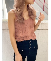 GYDA | ケーブルブリーチニットキャミ(キャミソール)