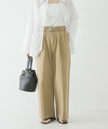 URBAN RESEARCH | 『3サイズ展開』ベルト付きタックワイドチノパンツ(チノパンツ)