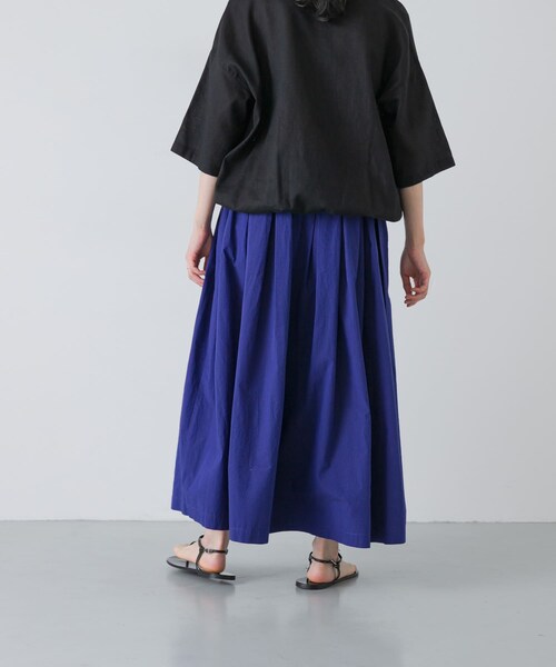 かぐれ（カグレ）の「コットンタックスカート（スカート・レディース・SANDBEIGE/ROYAL BLUE・Free）」の15枚目の写真