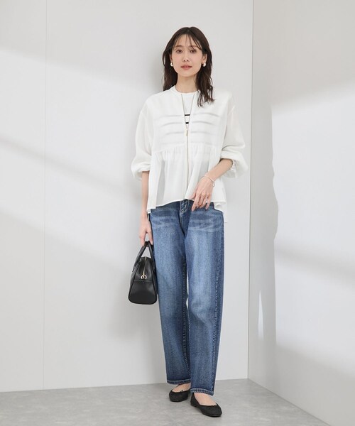 ROPE' PICNIC(ロペピクニック)の「メッシュペプラムブルゾン(ブルゾン・レディース・ブラック/ホワイト/ベージュ・38)」の10枚目の写真