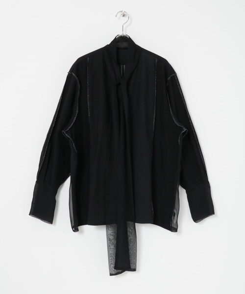 THE GOODLAND MARKET（ザグッドランドマーケット）の「SREU　リバーシブルタイカラーブラウス（シャツ/ブラウス・レディース・BLACK2/WHITE/BLACK・M）」の18枚目の写真
