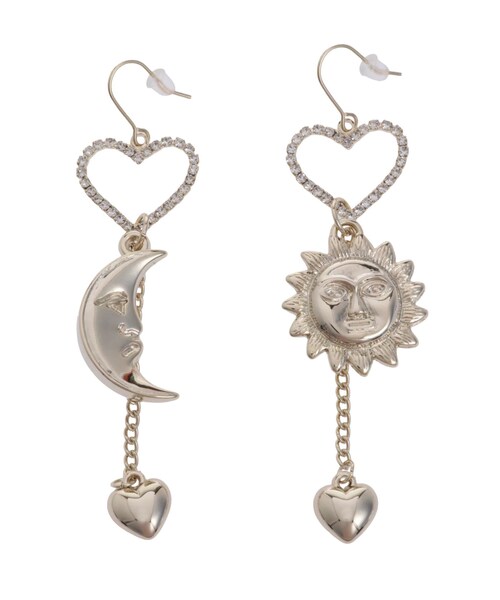 EVRIS（エヴリス）の「SUNNY MOTIF HEART ピアス（ピアス（両耳用）・レディース・シルバー/ゴールド・F）」の7枚目の写真