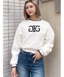 GYDA | Symmetry GYDAエコファーショートトップス(Tシャツ/カットソー)