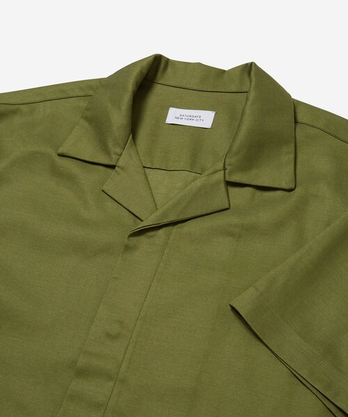 Saturdays NYC(サタデーズ ニューヨークシティ )の「York Camp Collar Ss Shirt(シャツ/ブラウス・メンズ・ブラック/オフホワイト/オリーブ・L/M/S/XL/XS)」の18枚目の写真