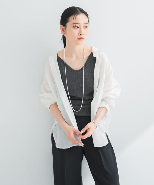 URBAN RESEARCH（アーバンリサーチ）の「『別注』Miller×URBAN RESEARCH　Prib Cami tank（キャミソール・レディース・IVORY/NVY BORDER/CHARCOAL・FREE）」の11枚目の写真