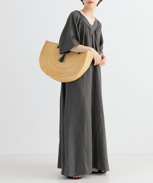 URBAN RESEARCH(アーバンリサーチ)の「ボルガバスケットトートバッグ(かごバッグ・レディース・BLACK/NATURAL・-)」の5枚目の写真