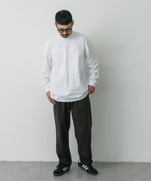 URBAN RESEARCH DOORS（アーバンリサーチドアーズ）の「『別注』HANES×DOORS　BEEFY-T DOORS FIT LONG-SLEEVE（Tシャツ/カットソー・メンズ・ホワイト/グレー/ダークグレー/ブラック/ネイビー・M/L/XL/XXL）」の14枚目の写真
