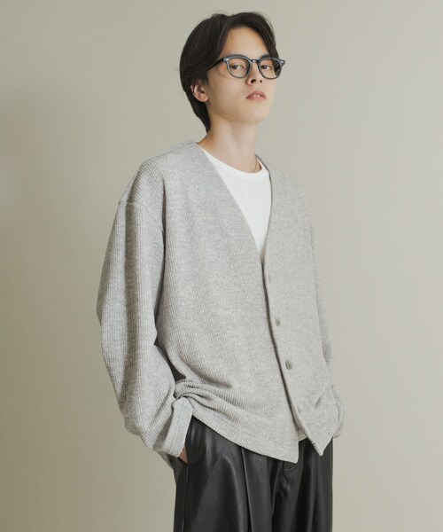 SENSE OF PLACE by URBAN RESEARCH（センスオブプレイスバイアーバンリサーチ）の「ウールタッチジャージカーディガン（カーディガン/ボレロ・メンズ・BLACK/GRAY/MINT・M/L）」の21枚目の写真