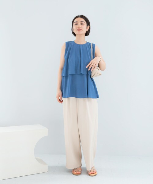 URBAN RESEARCH ROSSO（アーバンリサーチロッソ）の「レイヤードフレアブラウス（シャツ/ブラウス・レディース・CH.BLACK/BLUE/BABY PINK・Free）」の18枚目の写真