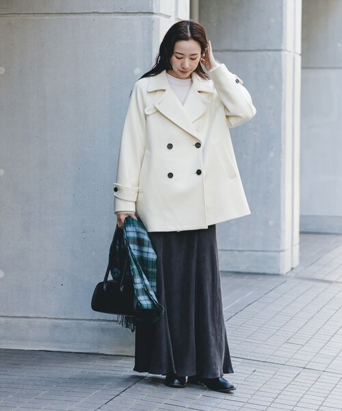 URBAN RESEARCH（アーバンリサーチ）の「スーパー100メルトンPコート（その他アウター・レディース・OFF/D.NAVY/CHARCOAL・FREE）」の8枚目の写真