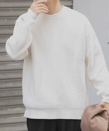 ITEMS URBANRESEARCH（アイテムズ アーバンリサーチ）の「ダブルフェイスシェニールクルーネックニット（ニット/セーター・メンズ）」