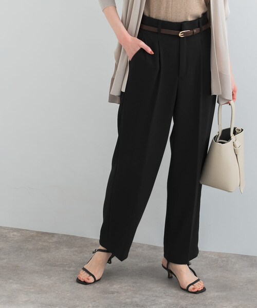 URBAN RESEARCH ROSSO（アーバンリサーチロッソ）の「ウォッシャブルセンタープレスパンツ（その他パンツ・レディース・BLACK/ECRU/BLUE・36/38）」の2枚目の写真