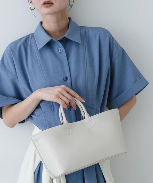 SENSE OF PLACE by URBAN RESEARCH（センスオブプレイスバイアーバンリサーチ）の「ボックストートバッグ（トートバッグ・レディース・IVORY/BLACK/L.BLUE・One）」の5枚目の写真