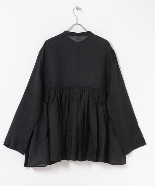 かぐれ（カグレ）の「ラミーギャザーブラウス（シャツ/ブラウス・レディース・BLACK/L.BEIGE・Free）」の9枚目の写真
