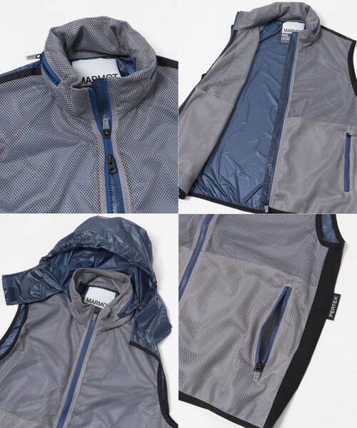 URBAN RESEARCH(アーバンリサーチ)の「MARMOT CAPITAL PERTEX FLONT MESH VEST(テーラードジャケット・レディース・BLACK/ROYAL BLUE・S)」の15枚目の写真