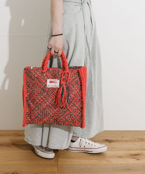 THE GOODLAND MARKET（ザグッドランドマーケット）の「PROJECT 1000　P1000-Hand Tote Bag（ハンドバッグ・レディース・02Lavender/01Black/03Orange・one）」の3枚目の写真