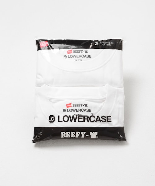 URBAN RESEARCH(アーバンリサーチ)の「HANES×LOWERCASE LOWERCASE 2P BEEFY-T SS(Tシャツ/カットソー・メンズ・WHITE/WHT/BLK/BLACK/D.GRAY/NAVY・M/L/XL/XXL)」の2枚目の写真