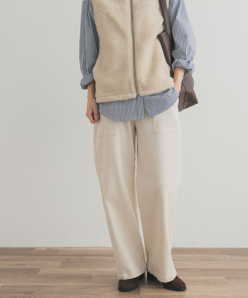 URBAN RESEARCH DOORS(アーバンリサーチドアーズ)の「裏起毛ベイカーイージーパンツ(その他パンツ・レディース・OFF/KHAKI・S/M)」の5枚目の写真