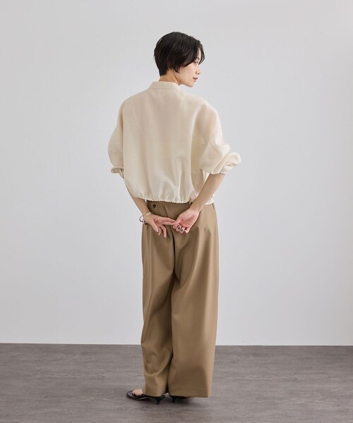 ADAM ET ROPE'(アダムエロペ)の「シアーツイルジップブルゾン(ブルゾン・レディース・キナリ/ブラウン・F)」の8枚目の写真
