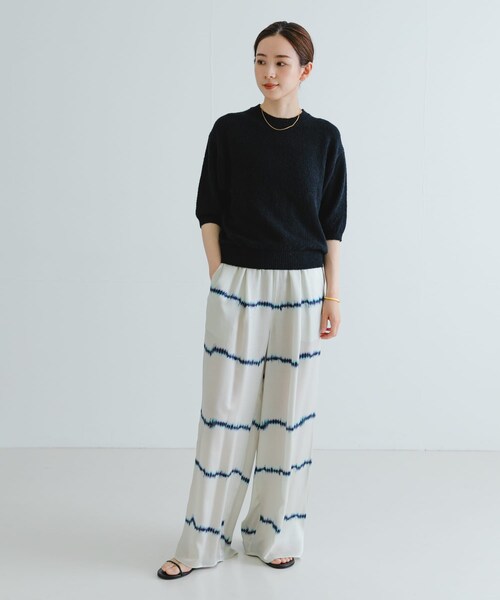 URBAN RESEARCH(アーバンリサーチ)の「ブークレハーフスリーブニット(ニット/セーター・レディース・NAVY/RED/OFF・FREE)」の17枚目の写真