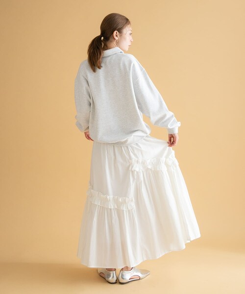 URBAN RESEARCH Sonny Label（アーバンリサーチサニーレーベル）の「GEM SPORTSWEAR　スウェットポロシャツ（スウェット・レディース・ブラウン/オートミール/チャコール・M/L）」の16枚目の写真