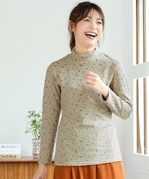 nissen | 大きいサイズ モチモチあたたか吸湿発熱ハイネックトップス(Tシャツ/カットソー)