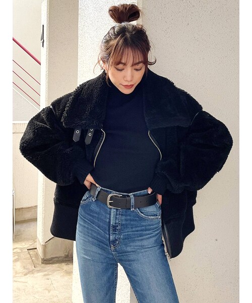 GYDA ジェイダ　WIDE RIB ボア B-3 ジャケット WIDE RIB ボア B-3 ジャケット[品番：MKSW0039077]｜GYDA