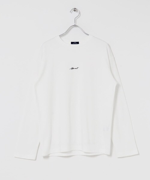 ITEMS URBANRESEARCH（アイテムズ アーバンリサーチ）の「キモウメランジカーディガン＋長袖刺繍Tセット（Tシャツ/カットソー・メンズ・BLU/BEG/BRN/BLK・M/L）」の12枚目の写真