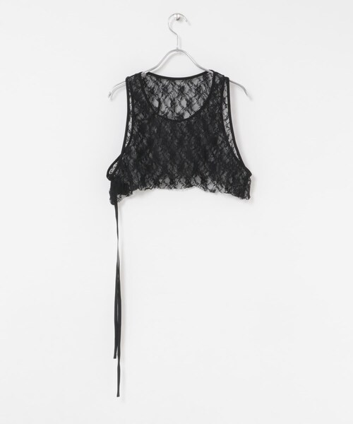 URBAN RESEARCH(アーバンリサーチ)の「TanC TOKYO CRUSHED LACE CROP TANK(その他トップス・レディース・WHITE/BLACK・Free)」の12枚目の写真