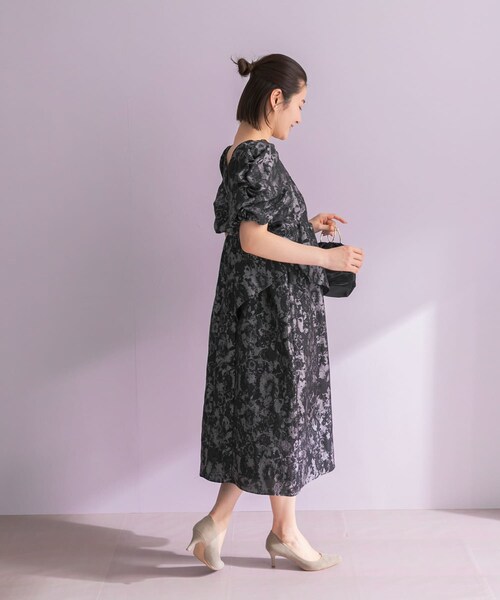 URBAN RESEARCH ROSSO（アーバンリサーチロッソ）の「ANDRESD　JACQUARD DRESS（ワンピース・レディース・L.GRAY/GRAY・M）」の9枚目の写真