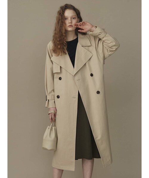COTORICA（コトリカ）の「オーバーサイズトレンチ（トレンチコート・レディース・アイボリー/ベージュ/イエロー・F）」の6枚目の写真
