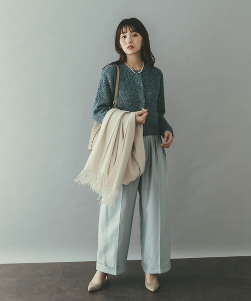 URBAN RESEARCH ROSSO（アーバンリサーチロッソ）の「ラメシャギーカーディガン（カーディガン/ボレロ・レディース・BLUE GRAY/BLACK・Free）」の16枚目の写真