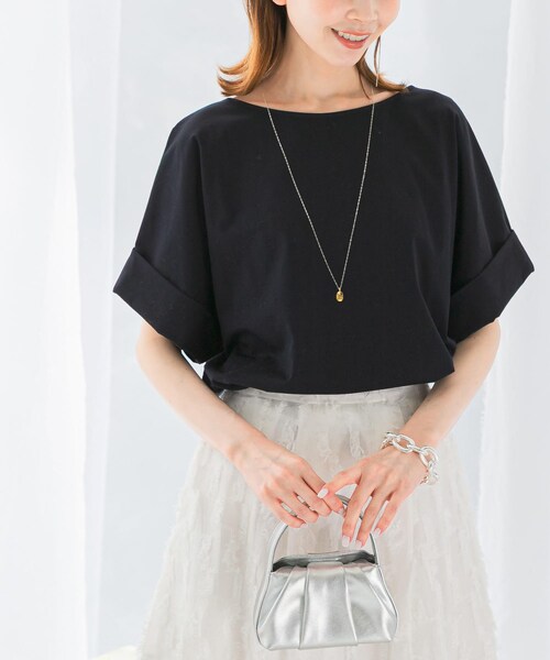 URBAN RESEARCH ROSSO（アーバンリサーチロッソ）の「UVカットデザインスリーブプルオーバー（Tシャツ/カットソー・レディース・OFF WHITE/MOCHA/YELLOW/NAVY・FREE）」の3枚目の写真
