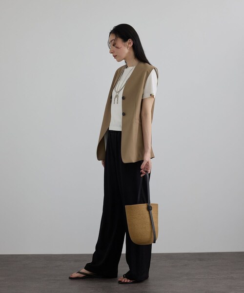 ADAM ET ROPE'(アダムエロペ)の「【J'aDoRe・一部店舗限定】【KAMARO'AN(カマロアン)】Koreng Bucket Bag(かごバッグ・レディース・キナリ・F)」の4枚目の写真
