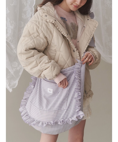 merry jenny（メリージェニー）の「フリルギンガムショルダーバッグ（ショルダーバッグ・レディース・ブラック/ラベンダー/ミックス・F）」の18枚目の写真