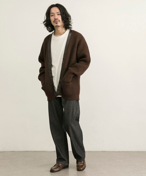 URBAN RESEARCH(アーバンリサーチ)の「COSEI 5G両畦 CARDIGAN(カーディガン/ボレロ・メンズ・BLACK/BROWN・2/3)」の18枚目の写真