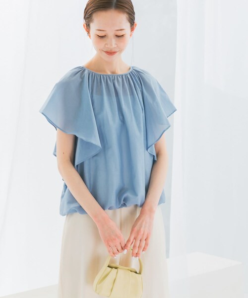 URBAN RESEARCH ROSSO（アーバンリサーチロッソ）の「コットンシルクフレアスリーブブラウス（シャツ/ブラウス・レディース・sax/off/red・FREE）」の20枚目の写真