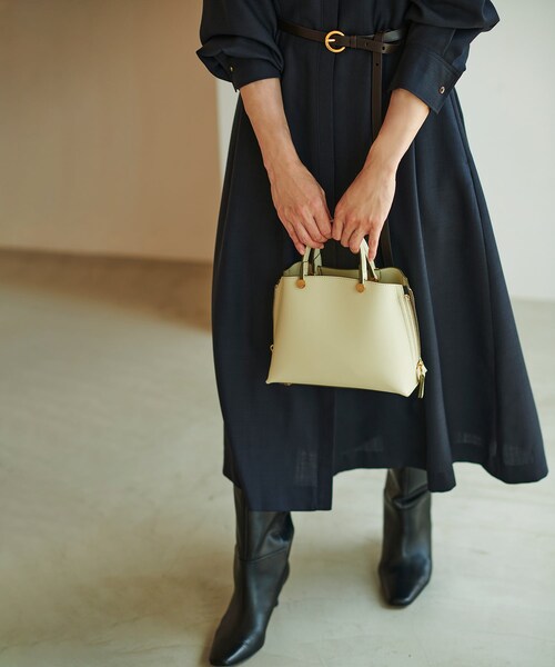 ROPE'（ロペ）の「【新色追加】【E'POR】 Y BAG Mini【雑誌掲載】（ハンドバッグ・レディース・ダークブラウン系/ライトグリーン/ブラック系/ブルー系/ブラウン・F）」の5枚目の写真