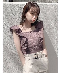 dazzlin | フリルコットンショートビスチェ(シャツ/ブラウス)